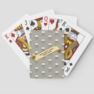 Spooky Skull Mönster Dead Man's Hand Poker Klubb Casinokort