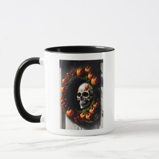 Spooky Skull och Pumpkin Wandeans Mugg (Vänster)