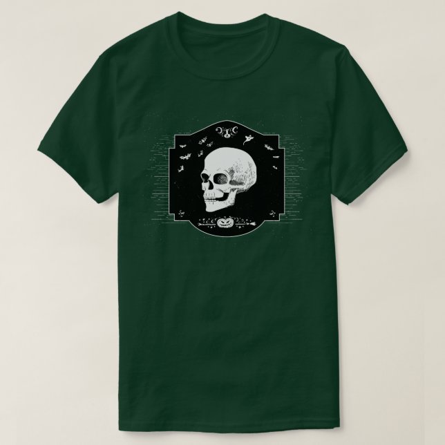 Spooky Skull T Shirt (Design framsida)