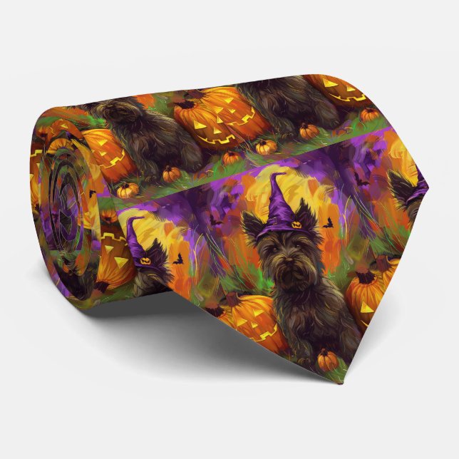 Spooky Skye Terrier Hund Halloween Witch Pumpkin Slips (Rullad)