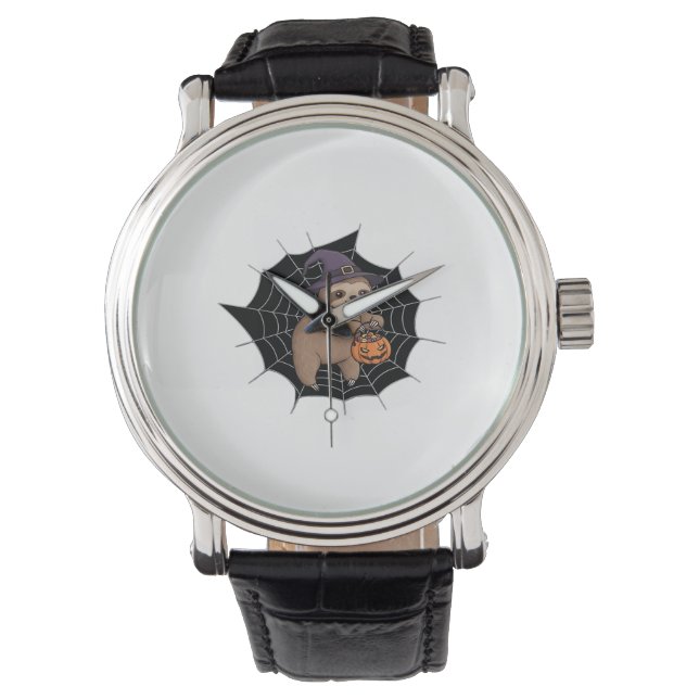 Spooky Sloth Halloween Roligt - Cute Trick eller T Armbandsur (Framsida)