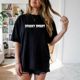 Spooky Smart white typografi T Shirt