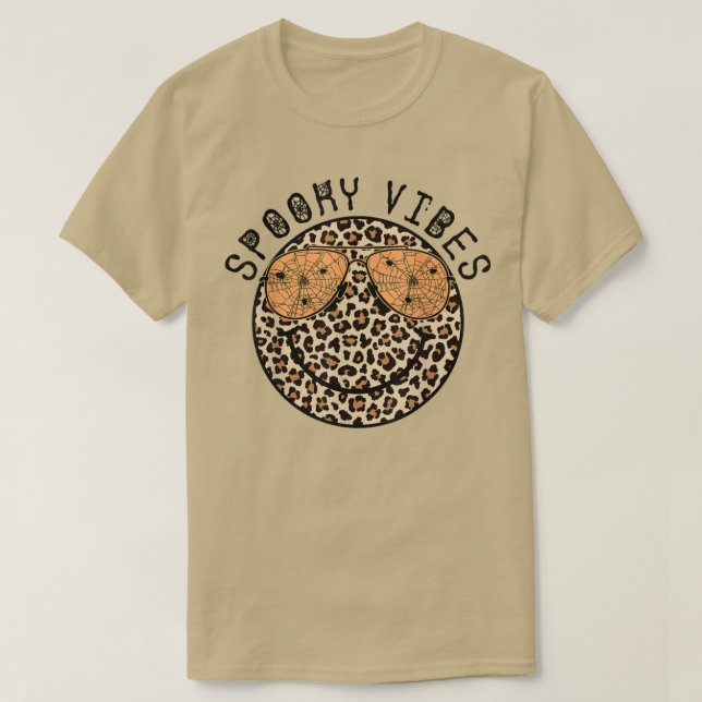 Spooky Smile LeopardHallowwen Scary Night Costume T Shirt (Design framsida)