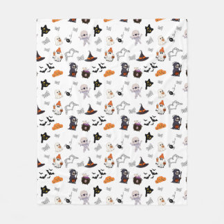 Spooky Snuggle Squad: Halloween Fleece Blanket