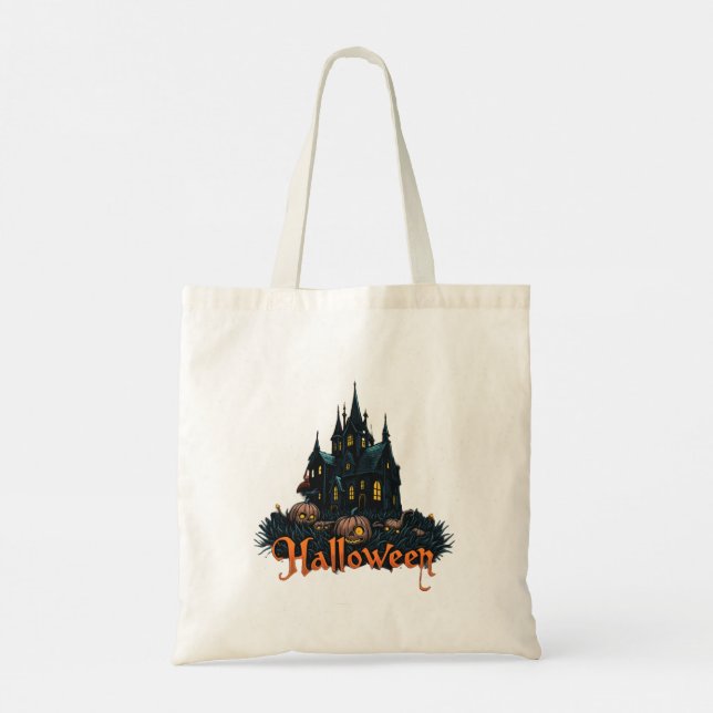 Spooky & Snyggt Halloween Tote Bag Tygkasse (Baksida)