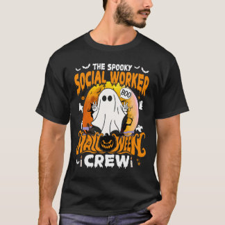 Spooky Social Worker Halloween Crew T Shirt