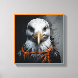 Spooky söt Halloween fiskmås i Disguise Canvastryck