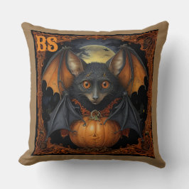 Spooky söt Halloween fladdermus i Disguise Kudde