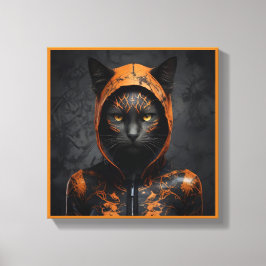 Spooky söt Halloween-katt i Disguise Canvastryck
