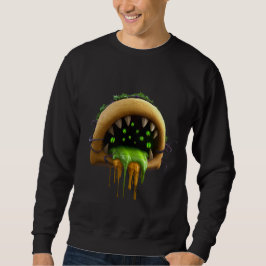 Spooky Space Taco Mutant Alien Creepy Cute Hallowe Lång Ärmad Tröja