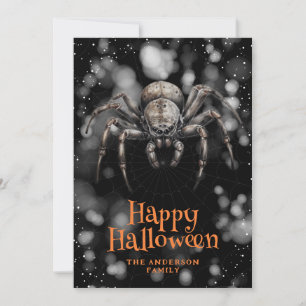 Spooky Spider Cobweb Happy halloween-kort Julkort