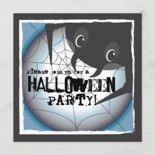 Spooky Spider Full Moon Halloween fest inbjudan