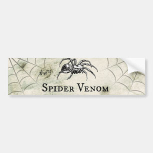 Spooky Spider Venom Halloween Car Bumper Sticker Bildekal