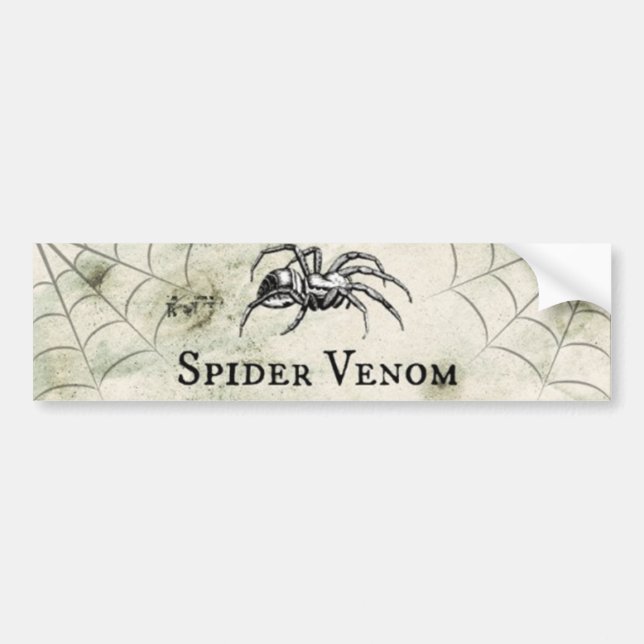Spooky Spider Venom Halloween Car Bumper Sticker Bildekal (Framsidan)