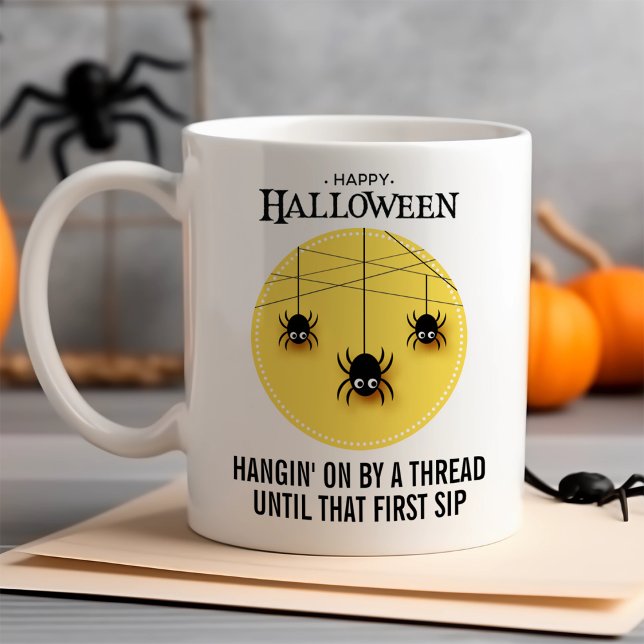 Spooky Spiders med Webben Anpassade Halloween Kaffemugg (Skapare uppladdad)