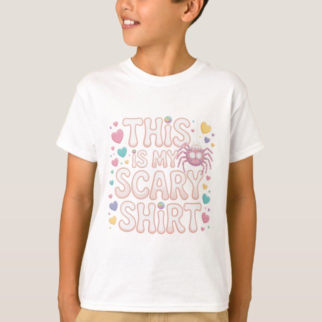 Spooky Spin Halloween Spin Cl Spinning T Shirt (Framsida)