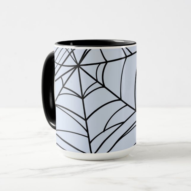 Spooky Spindelnät Creepy Halloween fest Mugg (Framsida vänster)