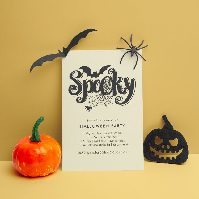 Spooky Spindelnät Halloween Firande Inbjudningar (Skapare uppladdad)
