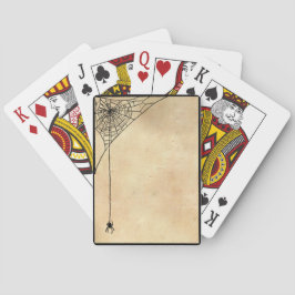 Spooky Spindelnät Parchment and Black Spelkort