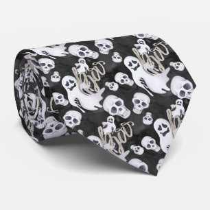 spooky spökdöskallar Halloween-mönster Slips