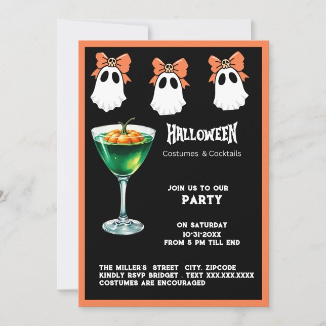 Spooky spöke & Halloween Costumes and Cocktails (Framsida)