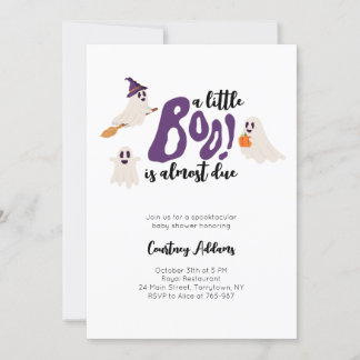 Spooky Spöken Halloween Baby Shower Inbjudningar