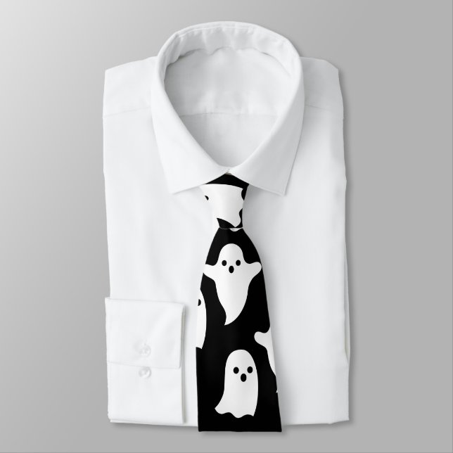 Spooky Spöken manar Halloween necktie - TIE HARD - Slips (Bunden)