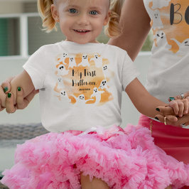 Spooky spökvattenfärg Halloween fest T Shirt