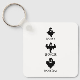Spooky spookier spookiest ghost nyckelring