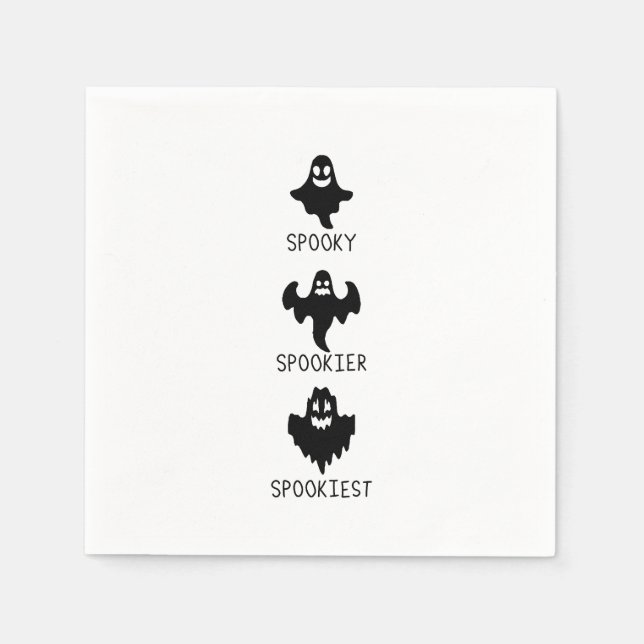Spooky spookier spookiest pappersservett (Framsidan)