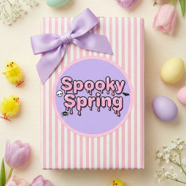 Spooky Spring Pastel Goth Pink Lavender Dripping Runt Klistermärke