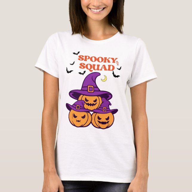 Spooky Squad Halloween T-Shirt (Framsida)