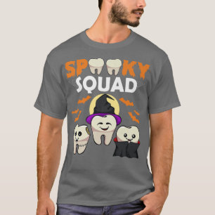 Spooky Squad Lazy Halloween Costume Dental Assista T Shirt