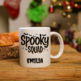 Spooky Squad Namn Halloween Mugg för vänner