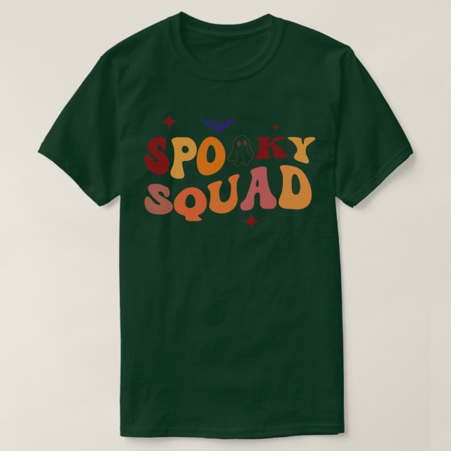 SPOOKY SQUAD Retro Groovy Cousin Crew Blommigt Gho T Shirt (Design framsida)