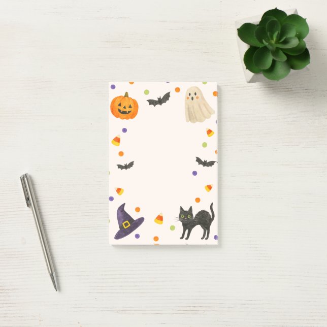 Spooky Stationery, Ghost och Pumpkin Post-it Block (Kontor)