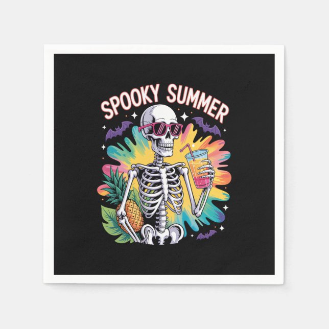 Spooky Summer Beach Vacation Pappersservett (Framsidan)