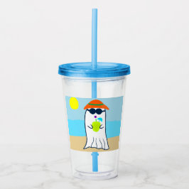 Spooky Summer Ghost på Beach Take Away Mugg