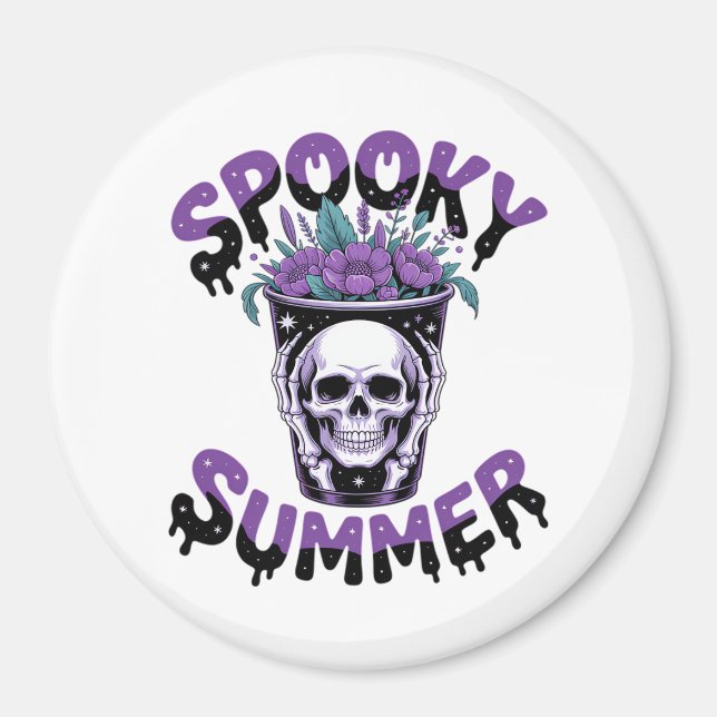 Spooky Summer Skeletonsummerween Magnet (Framsidan)