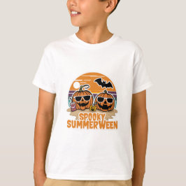 Spooky Summerween - pumpor på stranden T Shirt