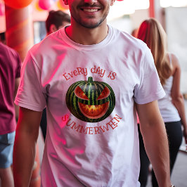 Spooky Summerween Watermelon Jack o lantern, somma T Shirt