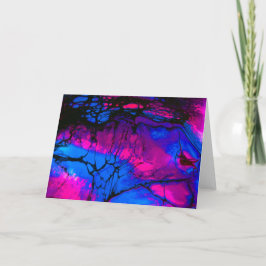 Spooky Sunset Acyrlic Fluid Art Kort