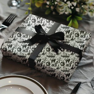 Spooky Svarta katter, Fladdermus och Pumpkins Hall Presentpapper