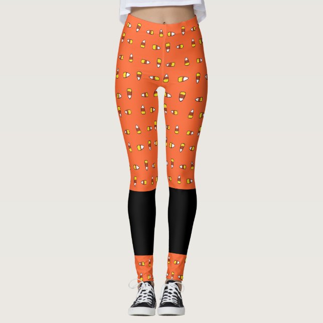 Spooky Sweet-Candy corn 2-Toned Leggings (Framsida)