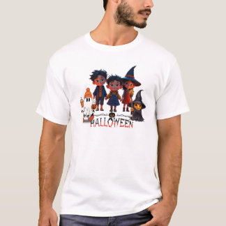 Spooky Sweet Halloween Friends - Adorable Cartoon  T Shirt