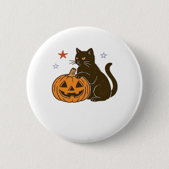 Spooky Sweet Halloween Kattunge Classic T-Shirt Knapp (Framsida)