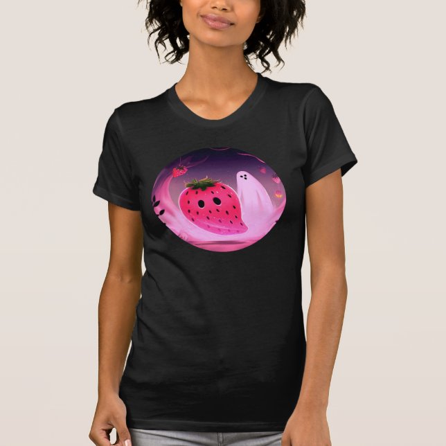 Spooky Sweet Halloween Strawberry Ghost Shirt T Shirt (Framsida)