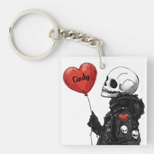 Spooky Swehoney-Anpassade Skull med Balloon (Framsidan)
