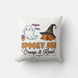 Spooky Szn Halloween Ghosts – Cute Fall  Kudde
