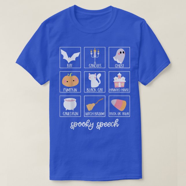 Spooky Tal Fladdermus Candles Ghots Pumpkin Blach  T Shirt (Design framsida)